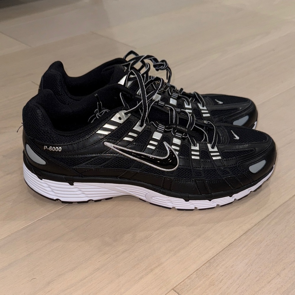 Nike P-6000 Black and Silver Sneakers